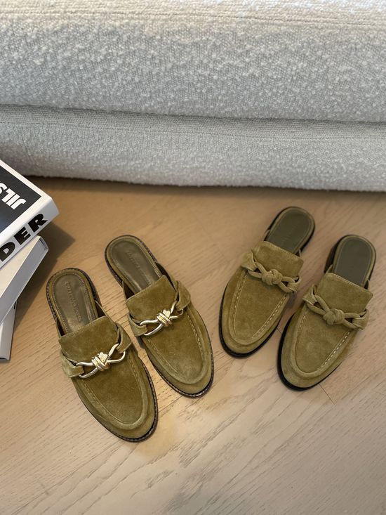 Bottega Veneta Knot Decor Leather Loafers with Premium Leather Sole
