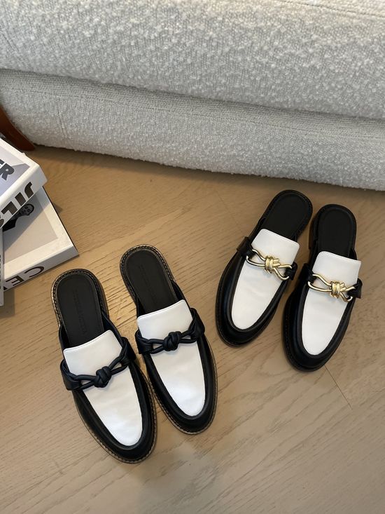 Bottega Veneta Knot Decor Leather Loafers with Premium Leather Sole