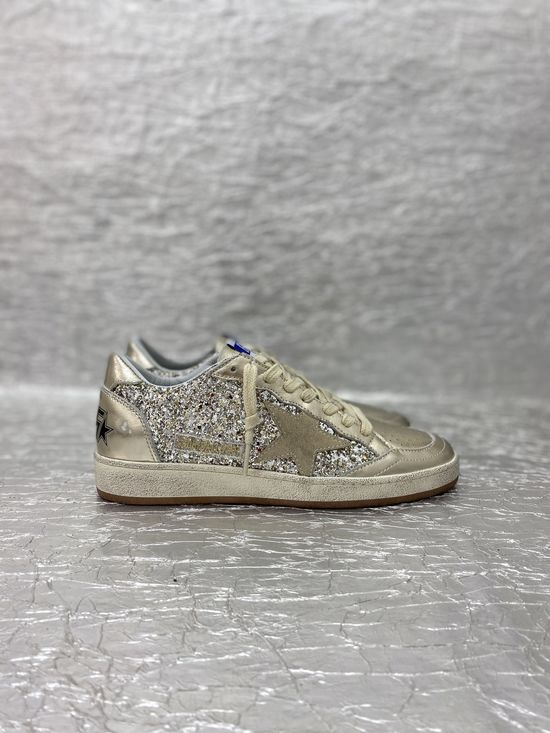 Golden Goose Handcrafted Distressed Leather Sneakers with Logo Details