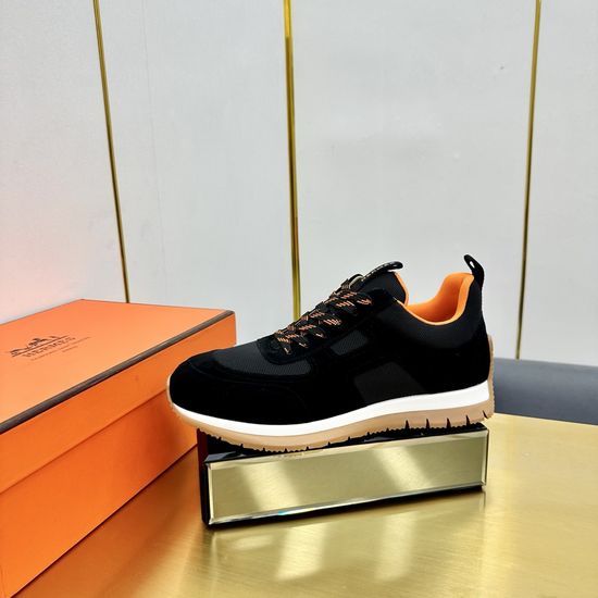 Hermes High-Tech Canvas and Suede Casual Sports Shoes
