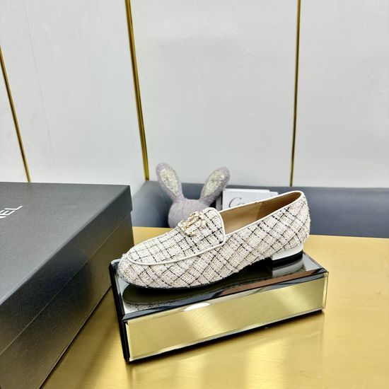 Chanel Pointed Toe Premium Leather Comfortable Casual Flats