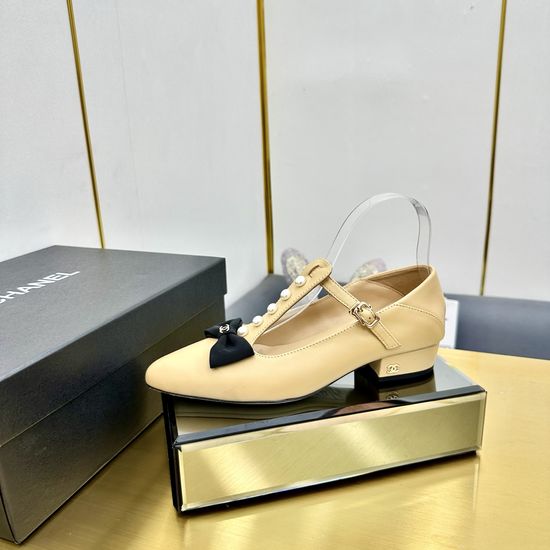 Chanel Pointed Toe Premium Leather Comfortable Casual Flats