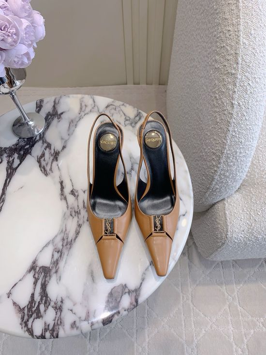 Yves Saint Laurent Chic Pointed-toe High-heeled Shoes with Genuine Leather
