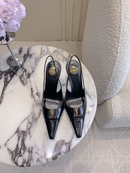 Yves Saint Laurent Chic Pointed-toe High-heeled Shoes with Genuine Leather