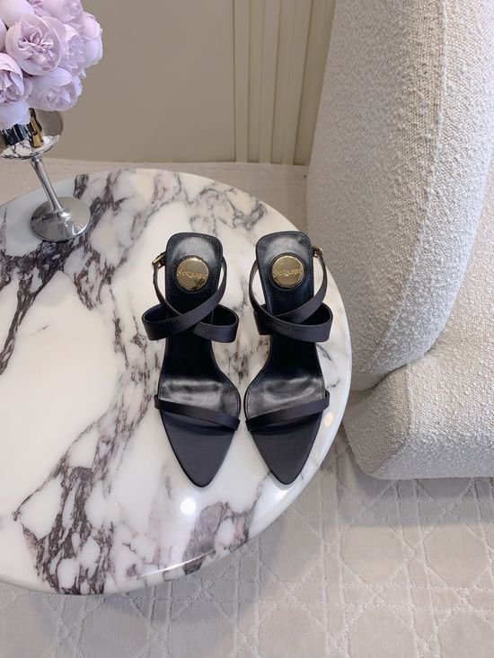 Yves Saint Laurent Pointed Wedge High-Heel Sandals with Elegance