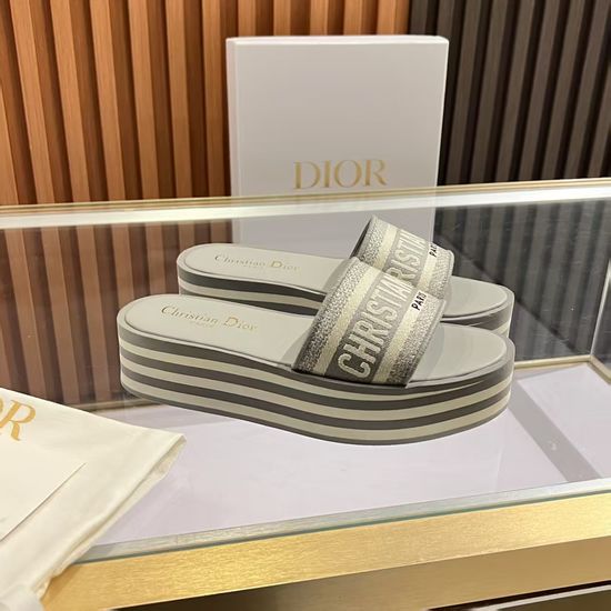 Christian Dior Embroidered Slides with Cushioned Soft Inner Lining