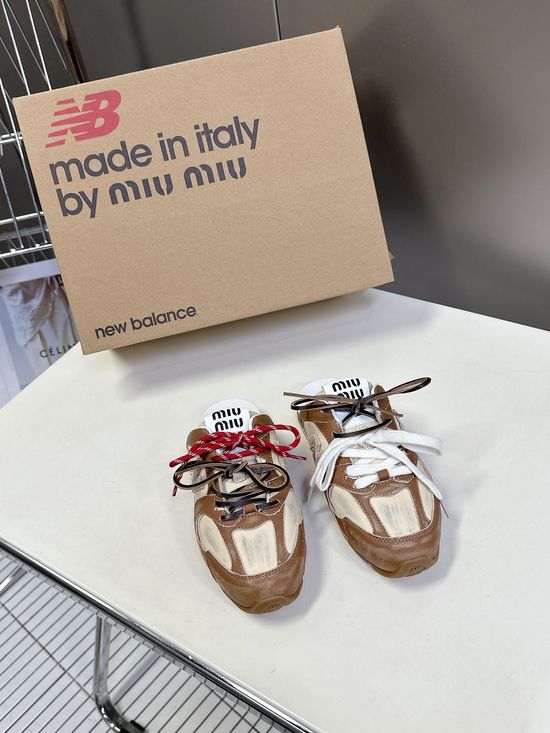 Miu Miu Vintage Stitching Design Sneakers Comfortable Casual Trainers