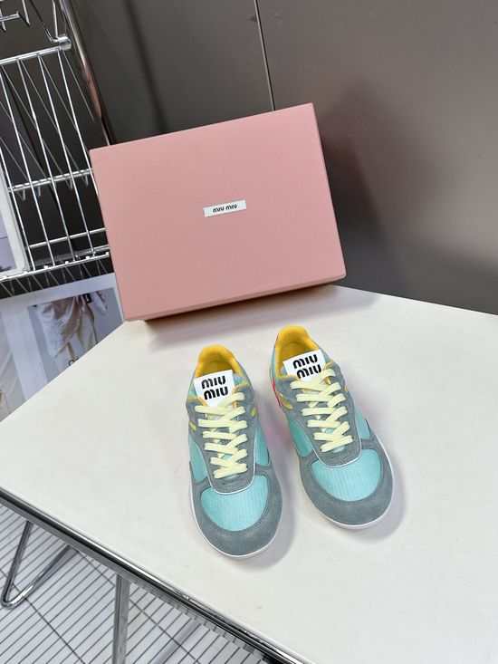 Miu Miu Classic Breathable Mesh Casual Trainers Daily Comfort Shoes