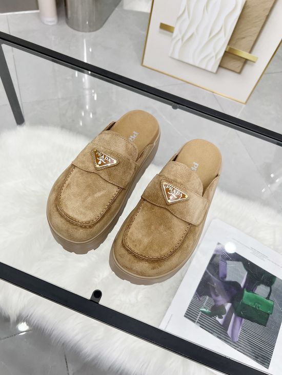 Prada Velcro Strap Casual Sandals with Non-slip Sole