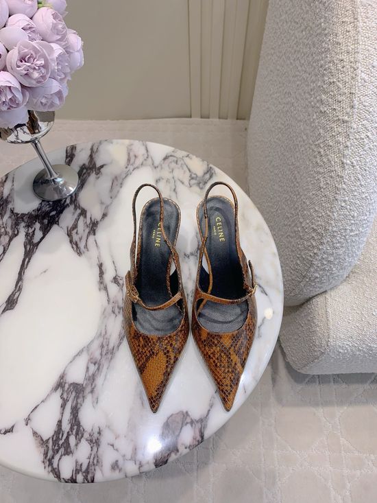 Celine Pointed Toe Stiletto Elegant Comfortable Leather Shoes