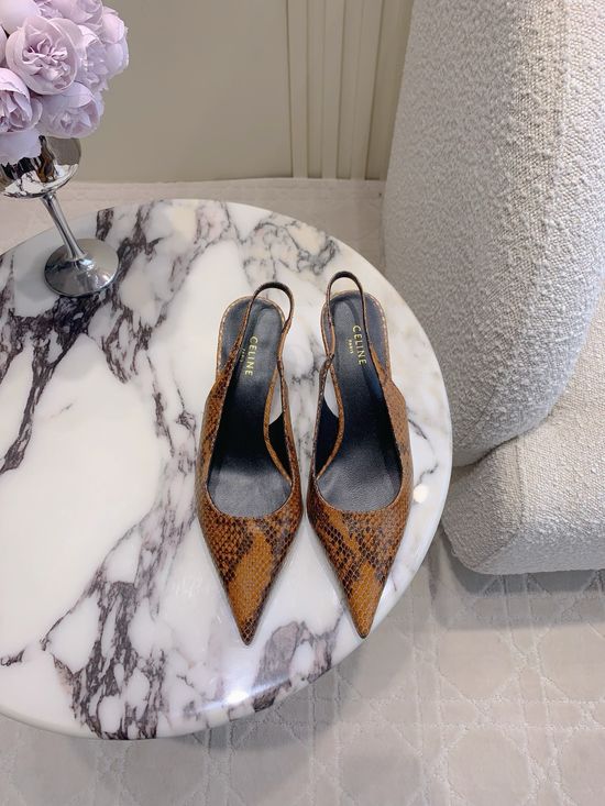 Celine Pointed Toe Stiletto Elegant Comfortable Leather Shoes