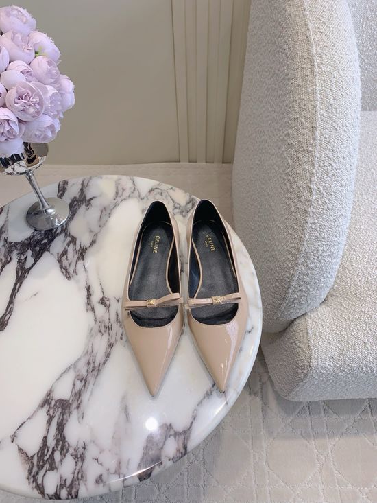 Celine Pointed Toe Flat Casual Comfortable Leather Shoes