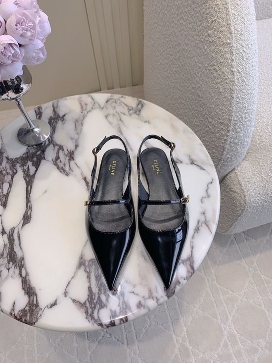 Celine Pointed Toe Flat Casual Comfortable Leather Shoes