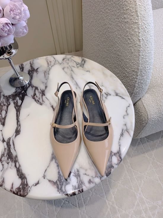 Celine Pointed Toe Flat Casual Comfortable Leather Shoes