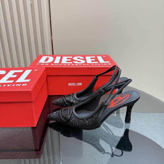 Diesel Stylish Pointed Toe High Heels Comfortable Leather Insole