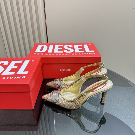 Diesel Stylish Pointed Toe High Heels Comfortable Leather Insole