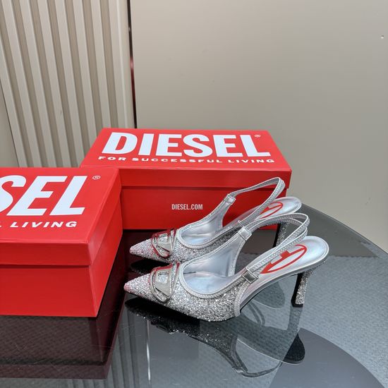 Diesel Stylish Pointed Toe High Heels Comfortable Leather Insole