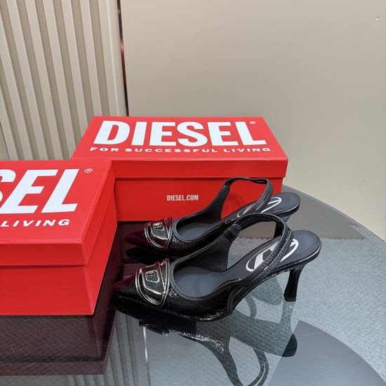 Diesel Stylish Pointed Toe High Heels Comfortable Leather Insole