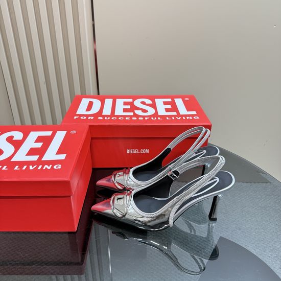 Diesel Stylish Pointed Toe High Heels Comfortable Leather Insole