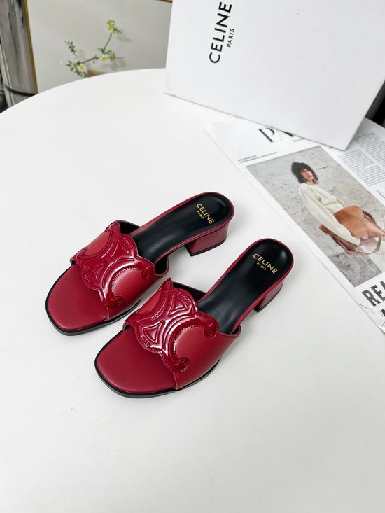 Celine Genuine Leather Lined Classic Fashion Slides