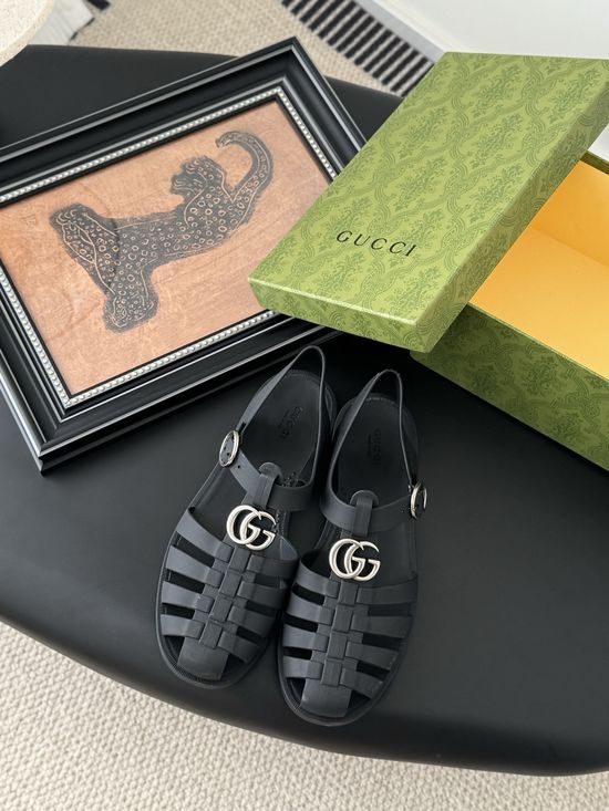 Gucci Waterproof Durable Soft Material Casual Jelly Slides