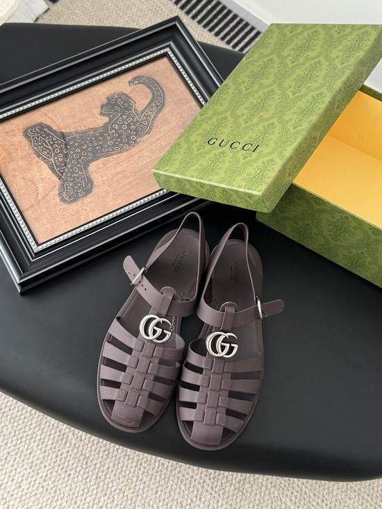 Gucci Waterproof Durable Soft Material Casual Jelly Slides