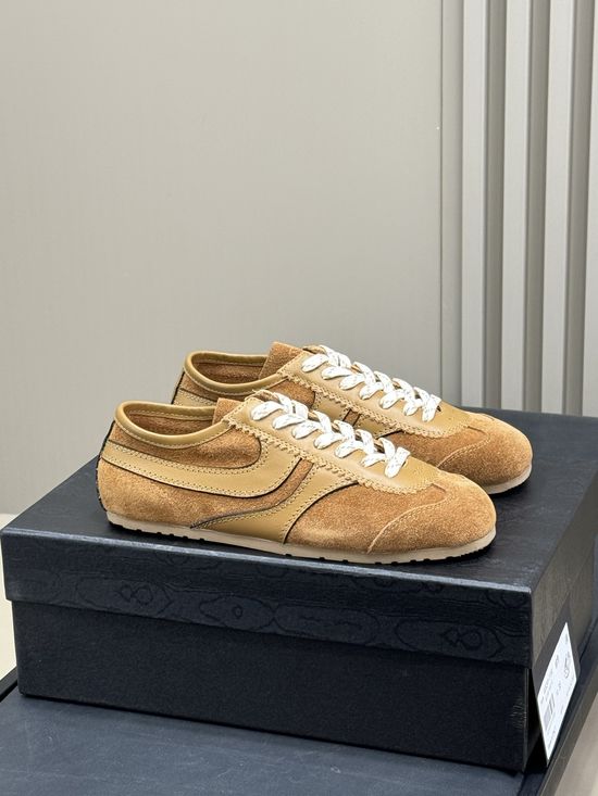 Dries Van Noten Suede Cowhide Stitched Training Shoes High Quality