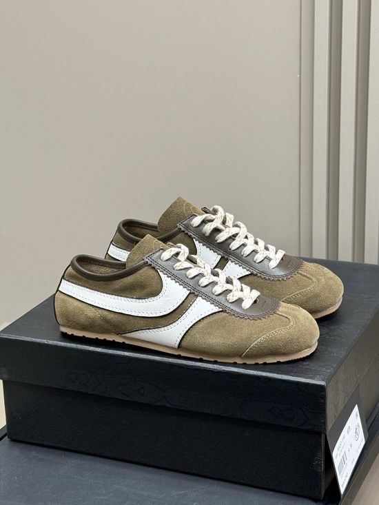 Dries Van Noten Suede Cowhide Stitched Training Shoes High Quality