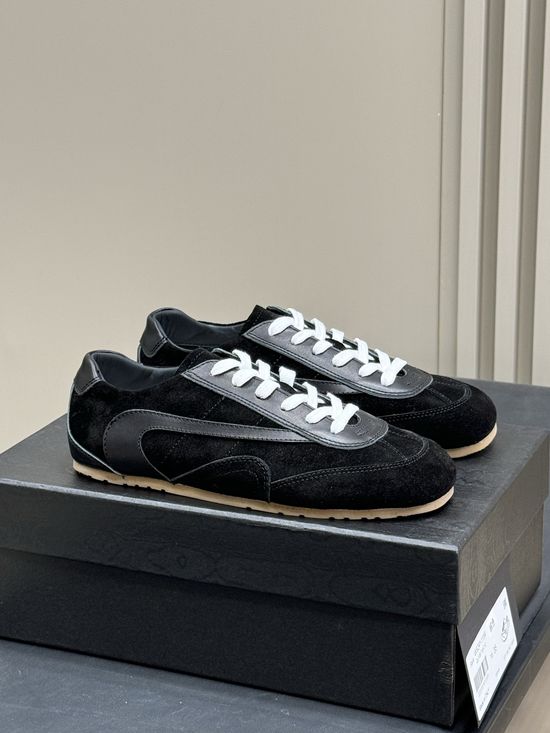 Dries Van Noten Suede Cowhide Stitched Training Shoes High Quality
