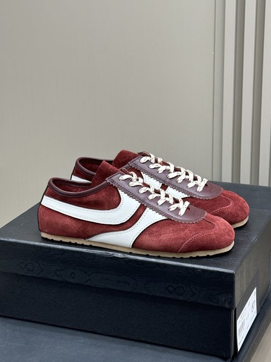 Dries Van Noten Suede Cowhide Stitched Training Shoes High Quality