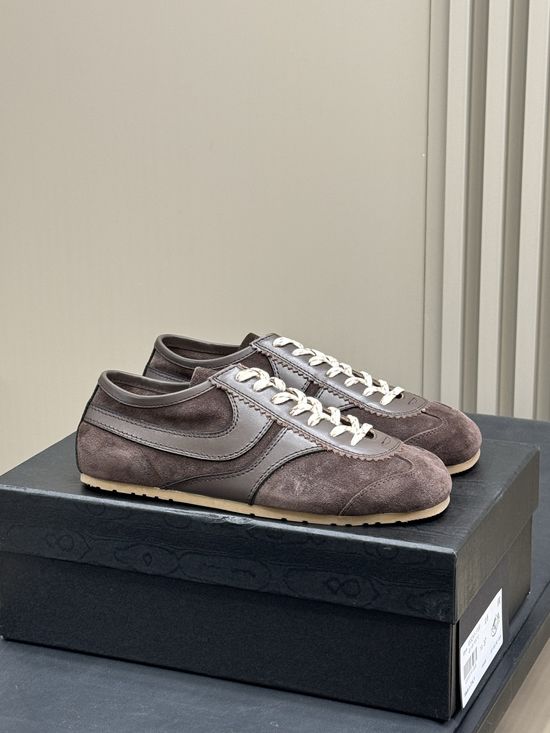 Dries Van Noten Suede Cowhide Stitched Training Shoes High Quality