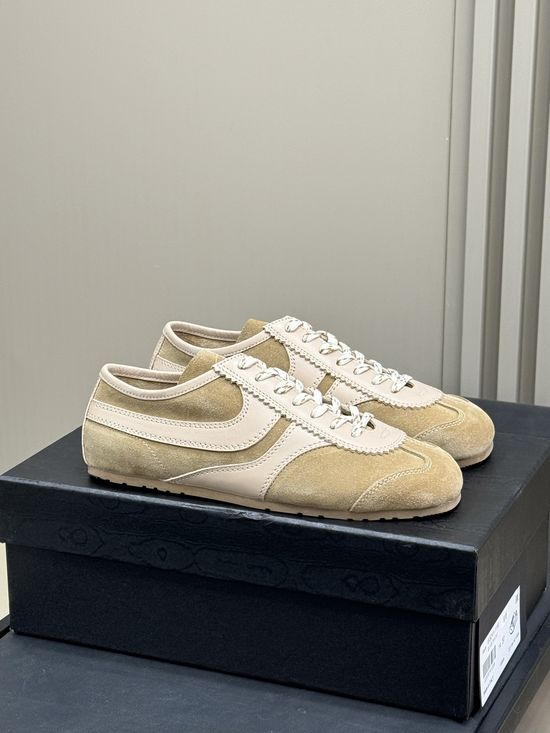 Dries Van Noten Suede Cowhide Stitched Training Shoes High Quality