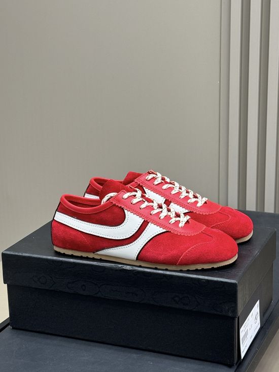 Dries Van Noten Suede Cowhide Stitched Training Shoes High Quality