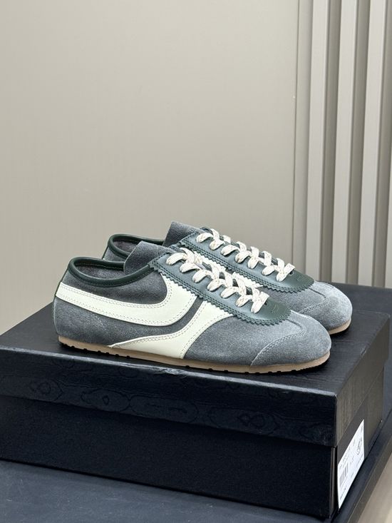 Dries Van Noten Suede Cowhide Stitched Training Shoes High Quality