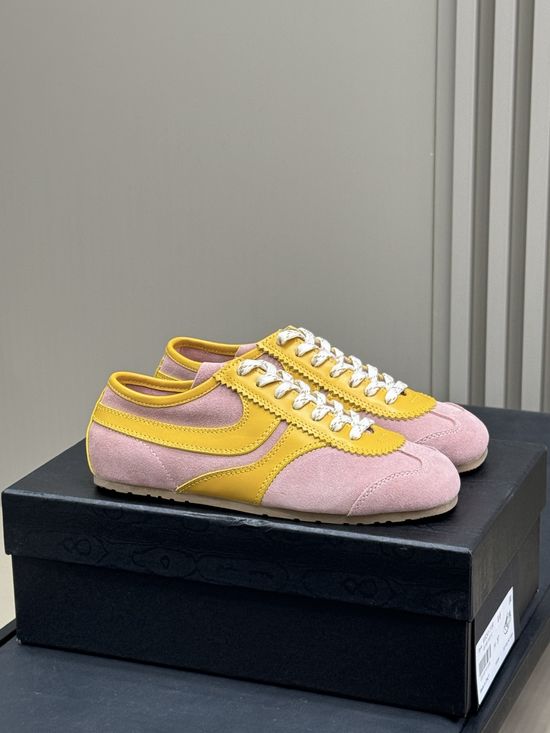 Dries Van Noten Suede Cowhide Stitched Training Shoes High Quality