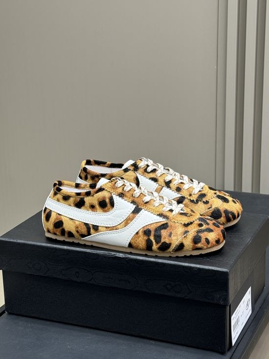 Dries Van Noten Suede Cowhide Stitched Training Shoes Excellent Details