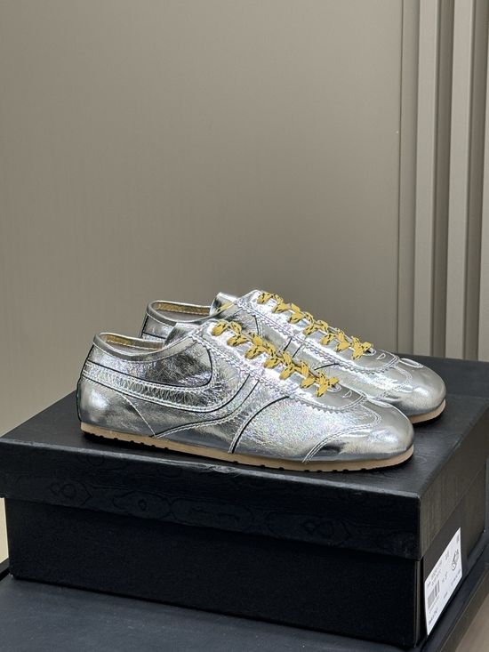 Dries Van Noten Suede Cowhide Stitched Training Shoes Excellent Details