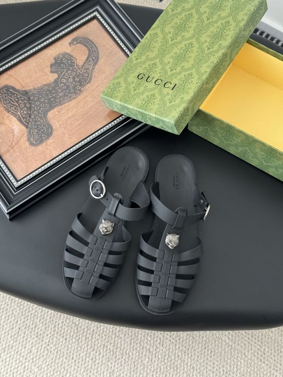 Gucci Waterproof Durable Soft Material Casual Jelly Slides
