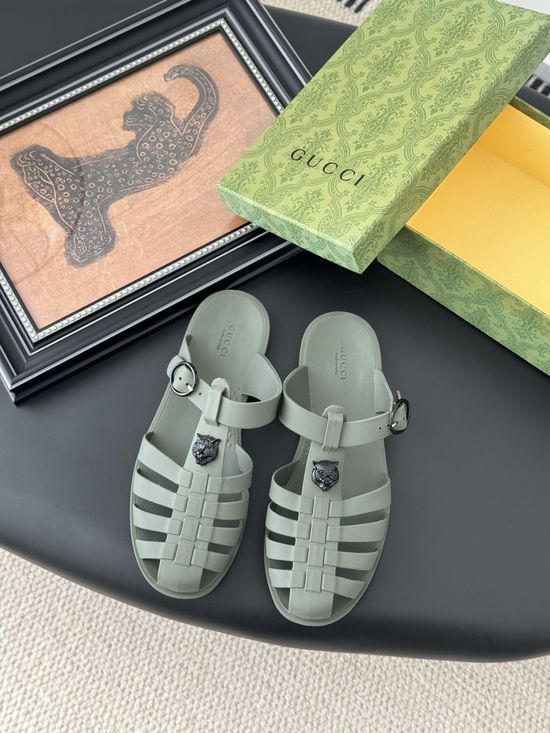 Gucci Waterproof Durable Soft Material Casual Jelly Slides