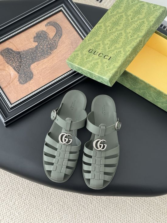 Gucci Waterproof Durable Soft Material Casual Jelly Slides