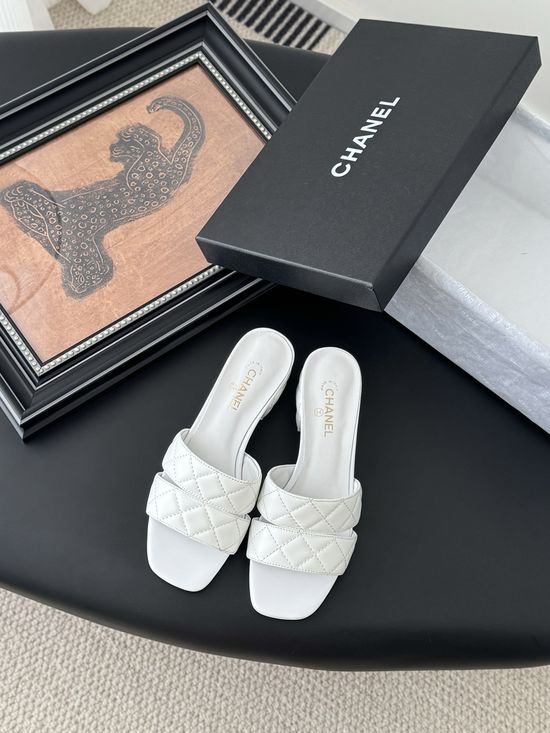 Chanel Cute Decor Soft Leather Comfortable Mary Jane Slides