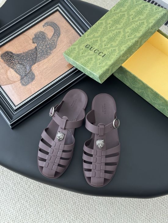 Gucci Waterproof Durable Soft Material Casual Jelly Slides