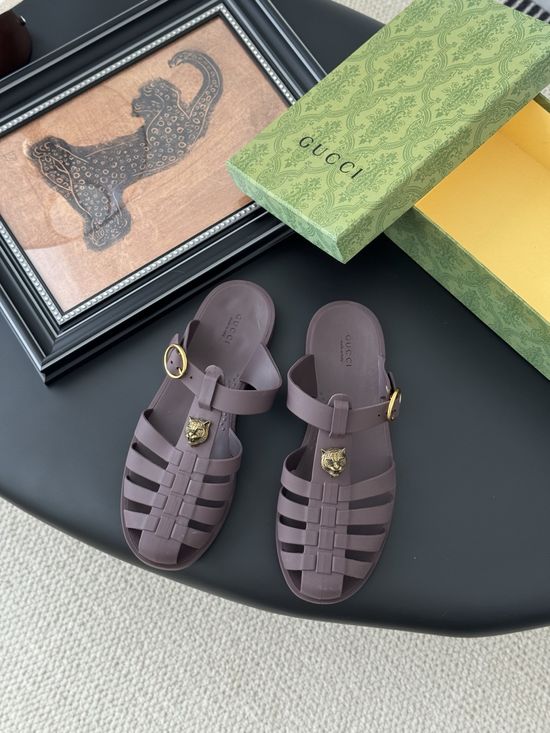 Gucci Waterproof Durable Soft Material Casual Jelly Slides