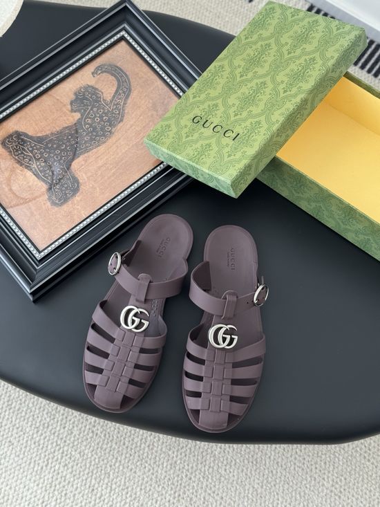 Gucci Waterproof Durable Soft Material Casual Jelly Slides