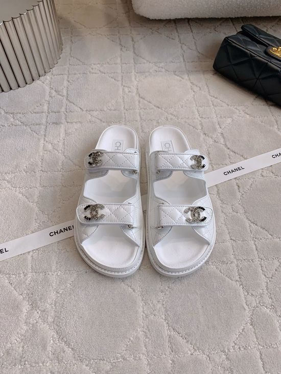 Chanel Adjustable Hook-and-Loop Strap Casual Comfort Sandals