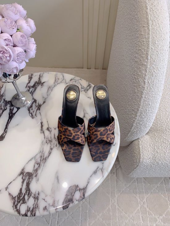 Yves Saint Laurent Graceful Cross-Strap High-Heel Shoes