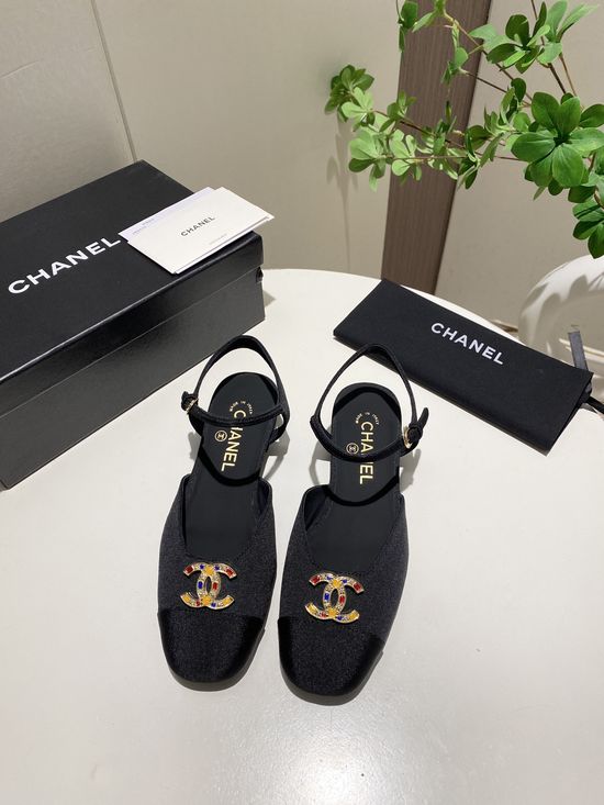 Chanel Double Buckle Mary Jane Sandals with Sheepskin Insole