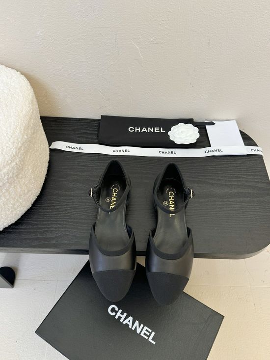 Chanel Bow Decor Mary Jane Flats Sheepskin Soft Sole Casual Shoes