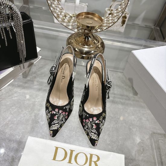 Christian Dior Sophisticated Woven Strappy High-Heel Sandals