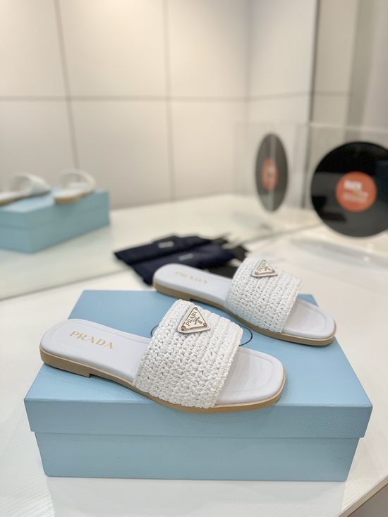 Prada Chic Woven Slippers Inspired by Geometric Architecture